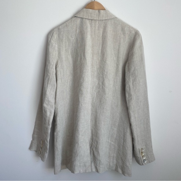 FAHERTY 100% Linen Blazer Jacket Conrad in Natural Flax Size Small (S) - Picture 5 of 15